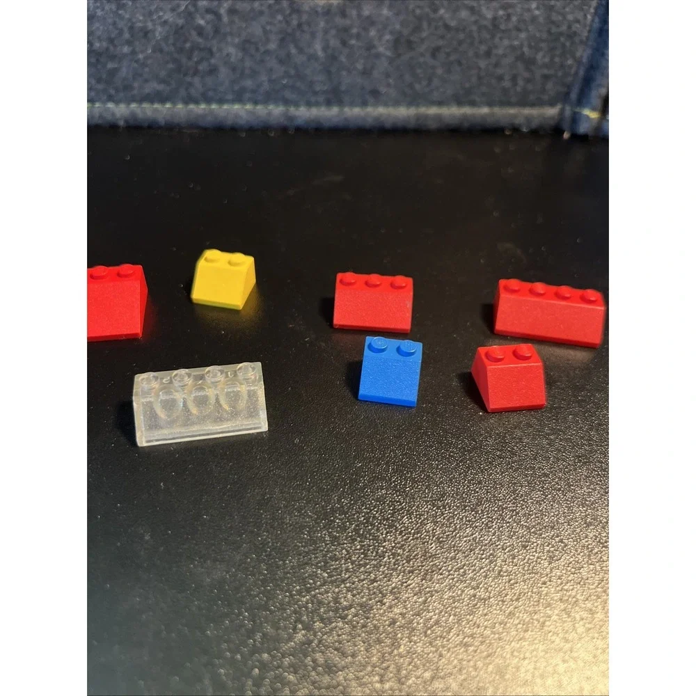 Vintage Lego Roof Pieces Lot Of 11 Blue, Red, Yellow, Clear‎